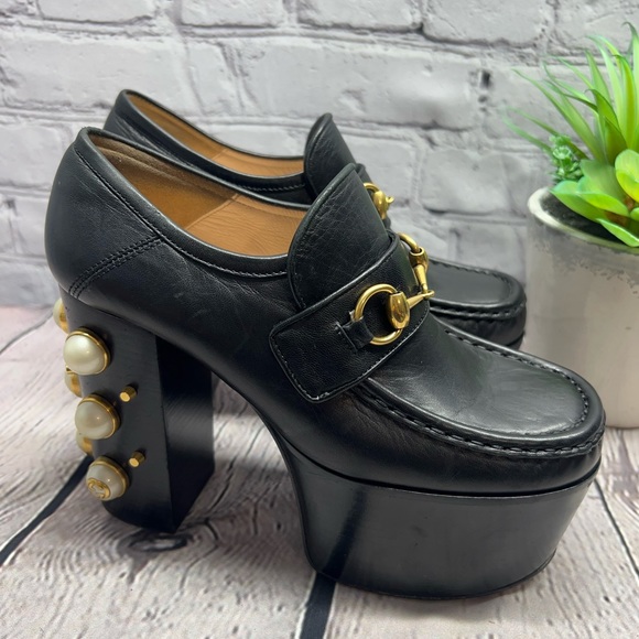 Gucci Vegas Horsebit Pump Studded Size 36 in Black Leather - Picture 6 of 15